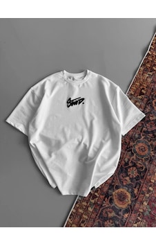 Efnaz Style Baskılı Oversize T-shirt - Beyaz Efnaz Style Baskılı Oversize T-shirt - Beyaz