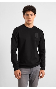 Süvari Siyah Regular Düz Baskılı İnterlok Bisiklet Yaka Cepsiz Sweatshirt Ssw2013700006-s09 Süvari Siyah Regular Düz Baskılı İnterlok Bisiklet Yaka Cepsiz Sweatshirt Ssw2013700006-s09