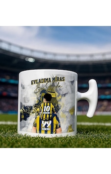 Bk Gift Kişiye Özel İsimli Baba-oğul Sarı Lacivert Evladıma Miras Bu Sevda Hammer Kulplu Kupa Bardak-1, Doğum Günü Hediyesi, Taraftar Hediyesi Kobitme Çok Renkli