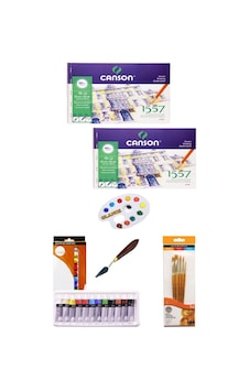 Daller Rowney Simply 12x12ml 12 Renk Akrilik Boya Canson Resim Defteri 35x50cm 180 Gr 15 Yaprak Set Daller Rowney Simply 12x12ml 12 Renk Akrilik Boya Canson Resim Defteri 35x50cm 180 Gr 15 Yaprak Set