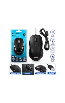 Kablolu Usb - Işıklı Siyah Optical Mouse 1200 Dpı Sm-216 Kablolu Usb - Işıklı Siyah Optical Mouse 1200 Dpı Sm-216