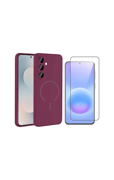 Vendas Galaxy S26 Fe Kılıf M-safe Şarj Özellikli Zore Meta Kapak + 9h Cam Ekran Koruyucu Mürdüm Vendas Galaxy S26 Fe Kılıf M-safe Şarj Özellikli Zore Meta Kapak + 9h Cam Ekran Koruyucu Mürdüm