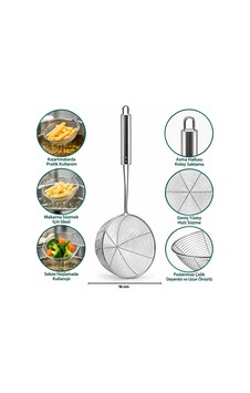 Diyarı Fırsat Sepet Tipi Çelik Kevgir Metal Saplı 16 Cm 12'li Paket Diyarı Fırsat Sepet Tipi Çelik Kevgir Metal Saplı 16 Cm 12'li Paket