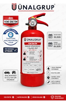 1 Kg Kkt Yangın Söndürücü Tüvtürk Uyumlu, Araç Muayenesine Uygun, Ev & İş Yeri Kullanımı 1 Kg Kkt Yangın Söndürücü Tüvtürk Uyumlu, Araç Muayenesine Uygun, Ev & İş Yeri Kullanımı