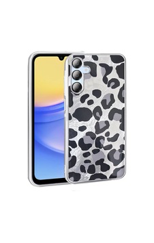 Galaxy Uyumlu A15 Kılıf Desenli Zore Mep Kapak Gri Leopar Galaxy Uyumlu A15 Kılıf Desenli Zore Mep Kapak Gri Leopar
