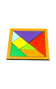 Ahşap Renk Tangram - 11 X 11 Cm Ahşap Renk Tangram - 11 X 11 Cm