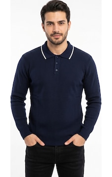 Dynamo Erkek Spor Polo Yaka Mevsimlik Kazak Bgl-st05364 Lacivert