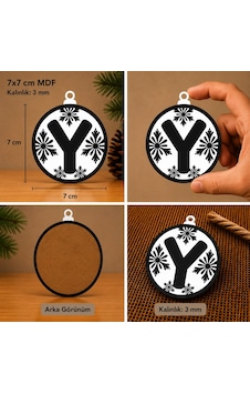 Y Harf Yılbaşı Süsü Mdf Çam Ağacı Desenli Asılabilir Dekor 7x7 Cm Y Harf Yılbaşı Süsü Mdf Çam Ağacı Desenli Asılabilir Dekor 7x7 Cm