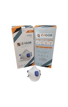 ZAGOR 2200 FFP2 V NR Konik Ventilli 20 Adet Toz Maskesi ZAGOR 2200 FFP2 V NR Konik Ventilli 20 Adet Toz Maskesi
