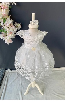 Mnk Baby & Kids İnci Taşlı Dantelli Kız Bebek Elbise PNPN153 Mnk Baby & Kids İnci Taşlı Dantelli Kız Bebek Elbise PNPN153