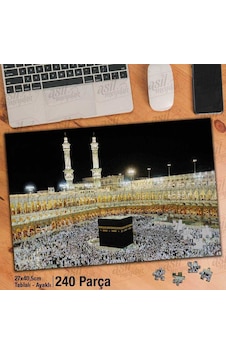 Asil Hobi Mekke - Kabe - Tavaf - Dini Yapboz -ayak Destekli Çerçeveli 240 Parça Puzzle