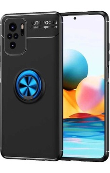 Xiaomi Poco M5s Kılıf Zore Ravel Silikon Kapak Siyah-Mavi Xiaomi Poco M5s Kılıf Zore Ravel Silikon Kapak Siyah-Mavi