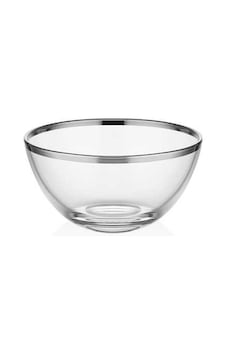 Decorium Cam Kase 23,50 Cm Daliıa Platın M04182 Decorium Cam Kase 23,50 Cm Daliıa Platın M04182