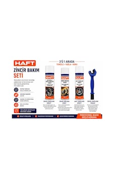 Haft Motosiklet Temizleme - Yağlama Seti 3 Parça + Fırça Hediyeli Haft Motosiklet Temizleme - Yağlama Seti 3 Parça + Fırça Hediyeli