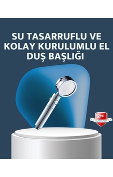 Hubrendy Tekno Yüksek Basınçlı 3 Fonksiyonlu Duş Başlığı Diğer