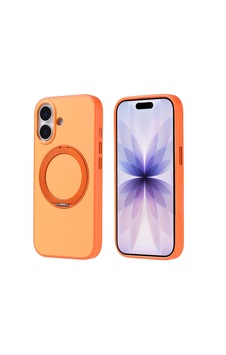 Apple iPhone Uyumlu 17 Kılıf M-safe Şarj Özellikli Standlı Zore Proton Silikon Kapak Turuncu Apple iPhone Uyumlu 17 Kılıf M-safe Şarj Özellikli Standlı Zore Proton Silikon Kapak Turuncu