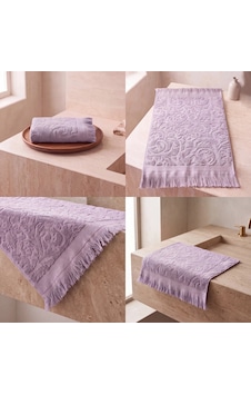 Botti Home %100 Pamuk Jakarlı El Ve Yüz Havlusu Seti 50 X 90 Cm Çeyizlik Saçaklı Havlu Lila Botti Home %100 Pamuk Jakarlı El Ve Yüz Havlusu Seti 50 X 90 Cm Çeyizlik Saçaklı Havlu Lila