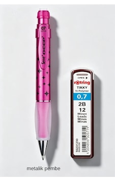 0.7 Mm Serve Deep Uçlu Kalem + 0.7 Rotring Uç Seti Pembe 0.7 Mm Serve Deep Uçlu Kalem + 0.7 Rotring Uç Seti Pembe