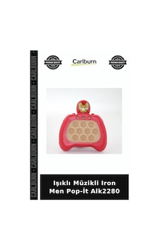 Özel Üretim Oyuncak Stres Diderici Eğlenceli Işıklı Müzikli Iron Men Pop-it Alk2280