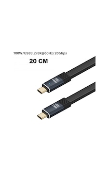 Type-c Tam Fonksiyonlu Esnek Veri Kablosu Usb3.2 20gb İletimi Destekler 100w Hızlı Şarj Uzun Düz Type-c Tam Fonksiyonlu Esnek Veri Kablosu Usb3.2 20gb İletimi Destekler 100w Hızlı Şarj Uzun Düz