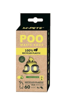 M-pets Poo %100 Recycled Dışkı Poşeti Limon Kokulu 4x15 Yaprak M-pets Poo %100 Recycled Dışkı Poşeti Limon Kokulu 4x15 Yaprak