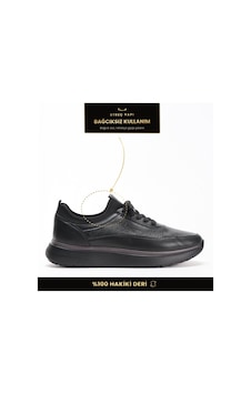 Fame Step Hakiki Deri Erkek Yürüyüş Ayakkabısı Casual Comfort Streç Yapı Bağcıksız Kullanım Ortopedik Günlük Rahat Taban Siyah Sneaker Fame Step Hakiki Deri Erkek Yürüyüş Ayakkabısı Casual Comfort Streç Yapı Bağcıksız Kullanım Ortopedik Günlük Rahat Taban Siyah Sneaker