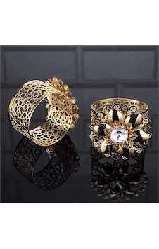 Peçete Halkası Metal 2'li Gold Batu Model Altın