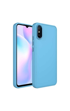 Xiaomi Redmi 9a Kılıf Metal Çerçeve Ve Buton Tasarımlı Silikon Zore Luna Kapak Sierra Mavi Xiaomi Redmi 9a Kılıf Metal Çerçeve Ve Buton Tasarımlı Silikon Zore Luna Kapak Sierra Mavi