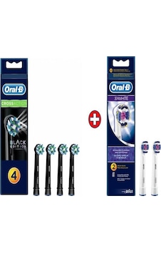 Oral-B Cross Action Diş Fırçası Yedek Başlık Siyah 4'lü + 3D White Diş Fırçası Yedek Başlık 2'li Oral-B Cross Action Diş Fırçası Yedek Başlık Siyah 4'lü + 3D White Diş Fırçası Yedek Başlık 2'li