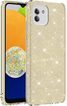 Galaxy A03 Kılıf Zore Shining Silikon Gold Galaxy A03 Kılıf Zore Shining Silikon Gold