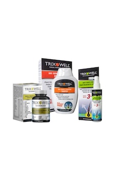 Trixowell Saç Dökülmesine Karşı Serum 60 ML + Şampuan 300 ML + Vitamin 60 Tablet Trixowell Saç Dökülmesine Karşı Serum 60 ML + Şampuan 300 ML + Vitamin 60 Tablet
