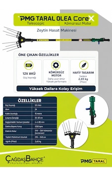 Taral Olea Core-x Teleskopik Zeytin Hasat Silkme Makinesi Taral Olea Core-x Teleskopik Zeytin Hasat Silkme Makinesi