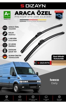 S-dizayn Iveco Daily Ön Cam Silecek Seti 2000-2006 Premium Araca Özel 60-60 Cm A+ Kalite Aocs-1852