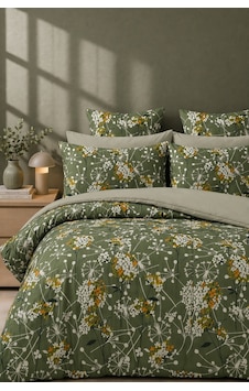 More Home Tek Kişilik Nevresim Takımı Lastikli Çarşaflı Floral Yeşil Beyaz More Home Tek Kişilik Nevresim Takımı Lastikli Çarşaflı Floral Yeşil Beyaz