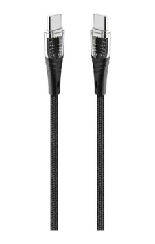 Ttec-extremecable Ekstra Dayanıklı Transparan Usb-c Usb-c 60w Pd/qc 120cm Hızlı Şarj/data Kablosu , Siyah