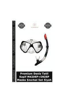 Premium Deniz Tatil Keşif M4206p+sn26p Maske Şnorkel Set Siyah Premium Deniz Tatil Keşif M4206p+sn26p Maske Şnorkel Set Siyah