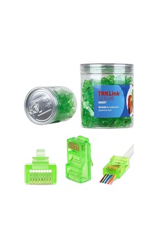 Trklink Ez Rj45 Rj45 Konnektör Yeşil 100 'lü Paket Trklink Ez Rj45 Rj45 Konnektör Yeşil 100 'lü Paket