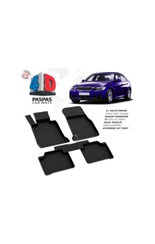 Bmw 3 Serisi E90 4d Araca Özel Havuzlu Kauçuk Paspas 2005-2012