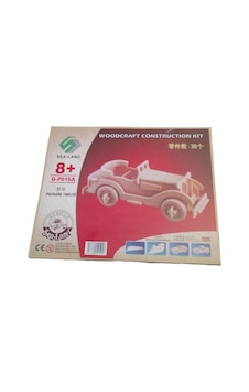 Sea-land Ahşap Araba Yapım Seti - Packard Twelve Klasik Otomobil 3d Puzzle Maket 38 Parça