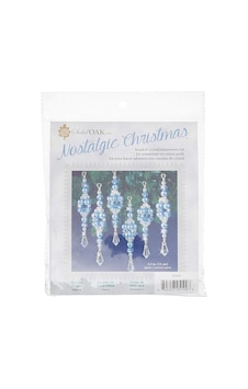 Nostalgic Christmas Beaded Crystal Ornament Kit-blue Crystal Ice Drops -nchbok-022