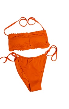 3nbe Kadın Bikini Takımı Turuncu Tünelli Koyu Turuncu
