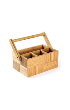 Tantitoni Bambu Tutacaklı Çatal Kaşık Bıçak Kutusu 27x16.5cm