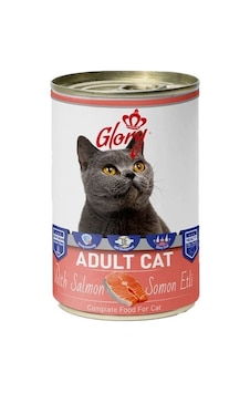 12x400 Gram Glory Parça Somon Etli Kedi Konservesi 12x400 Gram Glory Parça Somon Etli Kedi Konservesi