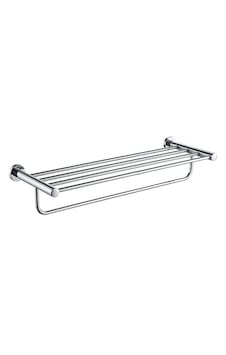 Havluluk, Raflı, 304k, 60xh13x23.5cm - Parlak Paslanmaz Çelik Gri