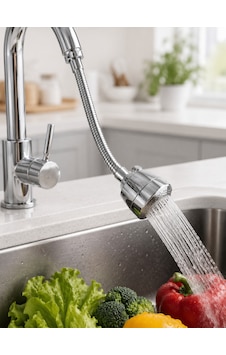 Ayarlanabilir Musluk Başlığı Esnek Spiral Hortumlu Lavabo Uzatma Aparatı 1 Ayarlanabilir Musluk Başlığı Esnek Spiral Hortumlu Lavabo Uzatma Aparatı 1