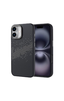 Zore Apple Uyumlu iPhone 16 Plus Magsafe Şarj Özellikli Karbon Fiber Tasarımlı Vave Kap Gri Zore Apple Uyumlu iPhone 16 Plus Magsafe Şarj Özellikli Karbon Fiber Tasarımlı Vave Kap Gri