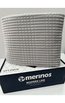 Merinos Modern Line 3 Parça Battaniye Seti -gri Renk Merinos Modern Line 3 Parça Battaniye Seti -gri Renk