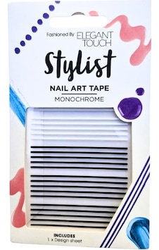 Elegant Touch Stylist Monochrome Nail Art Siyah-beyaz Renkler Tırnak Şerit Bant Süsü Elegant Touch Stylist Monochrome Nail Art Siyah-beyaz Renkler Tırnak Şerit Bant Süsü