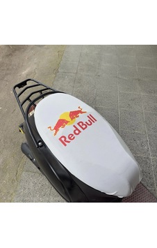 Redbull Beyaz Penye Motorsiklet Sele Kılıfı 1.kalite Likrali Penye Yıkanabilir