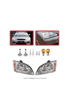 Ford Focus 2 Ön Far Lamba Beyaz Zemin Sağ Sol Takım 2005--2008